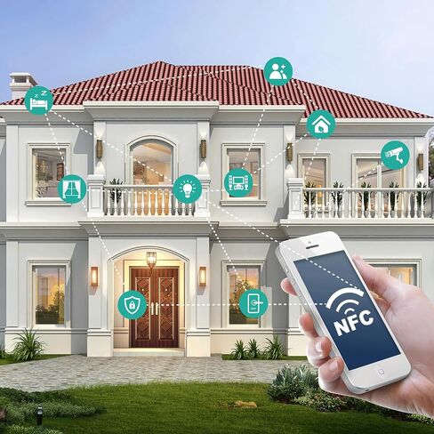 50 قطعة من ملصقات NFC NTAG215 NFC علامات NFC فارغة لاصقة NFC 215 علامات NFC قابلة للبرمجة 504 بايت من الذاكرة، متوافقة مع Tagmo تعمل بشكل مثالي مع جميع هواتف وأجهزة NFC، قابلة للكتابة (أبيض) in Saudi Arabia