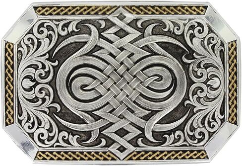 Montana Silversmiths Men's Silver Antiqued Celtic Knot Buckle Silver One Size in Saudi Arabia