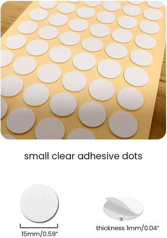 120 Pcs Clear Adhesive Dots,15mm/0.59" Sticky Double Sided Dots Glue,Transparent No Trace Small Stickers Removable Putty for Poster,Pictures,Party,Handmake,Crafts,Balloons (120, 15mm) in Saudi Arabia