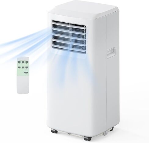 Portable Air Conditioner for Room up to 350 sq.ft, 8,000 BTU A/C Unit with Dehumidifier and Cooling Fan with 2 Speeds, 24-Hour Timer, Sleep Mode, Remote Control, Window Installation Kit in Saudi Arabia