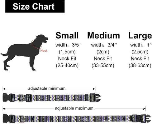Adjustable Dog Collar with Patterns, Ultra Comfy Soft Nylon Breathable Pet Collar for Small Medium Large Dogs (S, Blue Daisy) in Saudi Arabia