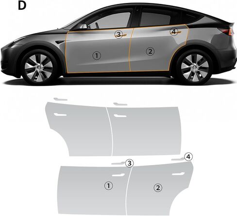 for Tesla Model Y 2020-2023 PPF Precut Gloss Clear Car Paint Protective Film Self Healing TPU HD Film Scratch Protector Exterior Accessories in Kuwait
