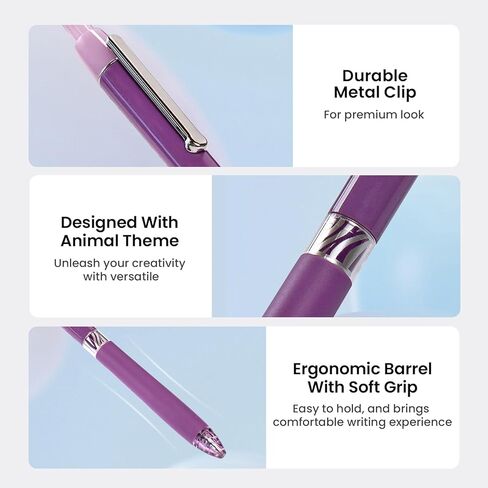 أقلام جل WRITECH ذات نقطة دقيقة: قلم نقر بالحبر الأسود قابل للسحب مقاس 0.5 مم لكتابة يوميات سلسة وتدوين الملاحظات والرسم بدون تلطخ أو تشويه 8 قيراط (هالو) in Kuwait