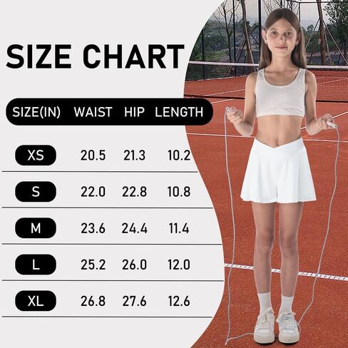 Girls Flowy Shorts 2 Pieces with Pockets Crossover Butterfly Athletic Running Skort Sports 2 in 1 Preppy Clothes in Saudi Arabia