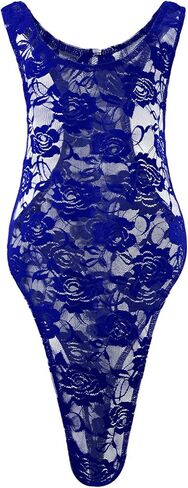 Mens Sheer Bodysuit Sexy Mesh Lace Floral One Piece Swimsuit Sissy Thong Leotard Jumpsuit in Saudi Arabia