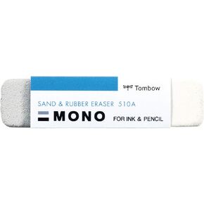 Tombow 57302 MONO Sand and Rubber Eraser, 1-Pack. Easily Erase Pencil and Ink Markings Without Damaging Paper