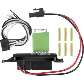 89019100 HVAC Blower Motor Resistor Kit with Harness Compatible with 2002-2009 Chevy Trailblazer GMC Envoy XL,2004-2007 Buick Rainier,2003-2008 Isuzu Ascender Replaces 973008