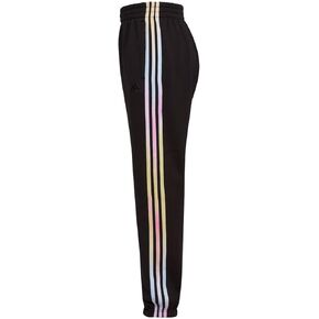 adidas Allover Print 3-Stripe Fleece Joggers Boys 8-20 (as1, Alpha, l, x_l, Regular, Black)