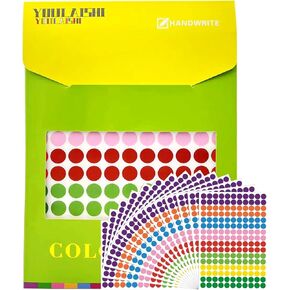 3500 PCS Color Coding Labels 3/4 Inch Colored Dot Stickers for Toddlers Office Student Classroom Home 10 Colors Round Stickers, 70 Labels/Sheet