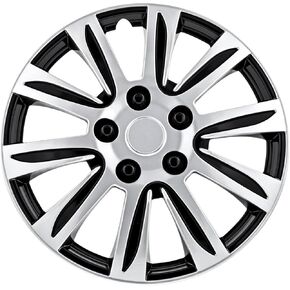 Pilot Automotive WH547-15S-B 15 Inch Premier Camry Style Silver Universal Hubcap Wheel Covers for Cars - Set of 4 - Fits Most Cars
