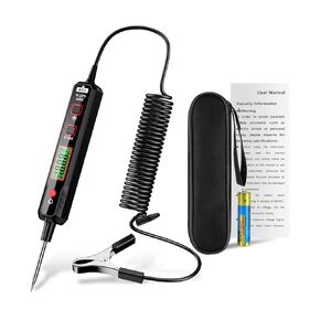 Test Light Automotive, HABOTEST 0.8V-100V DC Buzzer Circuit Tester with Sharp Probe, Bidirectional Voltage Tester with Flashlight, Electric Test Pen for Car Battery Polarity Continuity Fuses