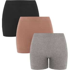 Womens Boyshorts Panties Seamless Anti Chafing Soft Stretch Boxer Briefs 3 Pack