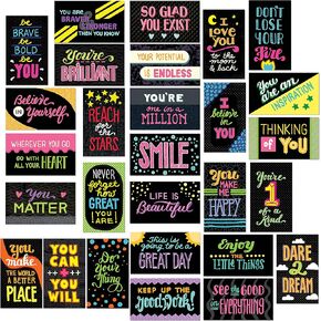Youngever 300 Pack Motivational Quote Cards, 100 Unique Inspirational Designs Cards, Business Card Sized Encouragement Cards, Gifts for Employees, Thinking of You Gifts, Appreciation Cards