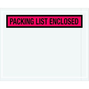 Tape Logic TLPL453 "Packing List Enclosed" Envelopes, Panel Face, 4 1/2" x 5 1/2", Red (Pack of 1000)