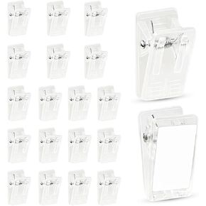 20 Pieces Self Adhesive Clips for Photo Sticky Clips for Wall Tapestry Wall Hanging Clips Sticky Spring Clips for Office Home Clear Plastic Sticky Clip for Poster Paper Self-Adhesive Clips for Hanging