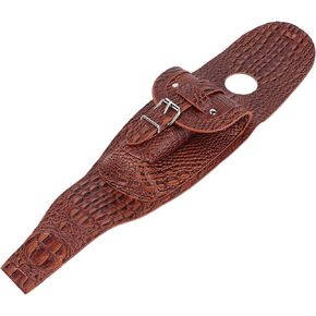 Motorcycle Tank Bag PU Leather Gas Tank Bag Motorcycle Fuel Bib Bag Pouch Dash Console Center Pouch Universal Motorcycle Bag(Brown Crocodile)
