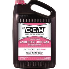 Recochem OEM 86-174POEM Pink Premium Antifreeze Concentrate Extended Life PINK, 1 gallon, 1 Pack , BROWN