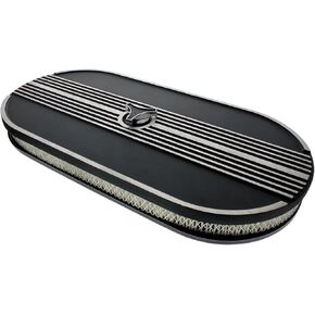 United Pacific 110290 Oval Aluminum Air Cleaner For Single 4 Barrel Carburetor