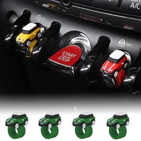Car Engine Start Stop Button Cover, 4PCS Push Ignition Start Button Ring Interior Switch Button Decorative Circle For Mini Cooper F54 F55 F56 F57 F60 Hatchback Clubman Countryman (Mixed Colors)