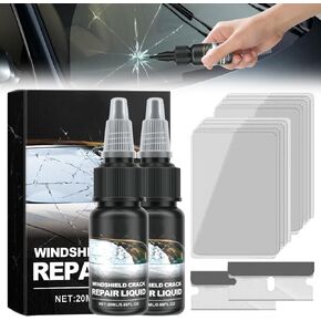 2024 Upgrade Windshield Crack Repair Kit, Windshield Repair Kit, Window Automotive Windscreen Car Glass Repair Kit Quick Fix Chip Cracks Repair Kit 2 Sets