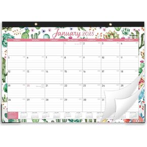 2025 Desk Calendar - Desk Calendar 2025 from January - December 2025,12 Months Desk Pad Calendar, 17" x 12", Large Ruled Blocks