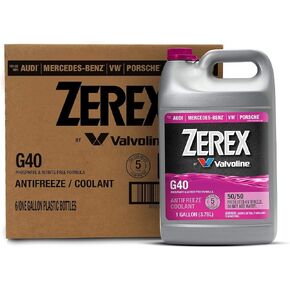 Valvoline Zerex G40 Phosphate and Nitrite Free 50/50 Ready-to-Use Antifreeze/Coolant 1 GA, Case of 6