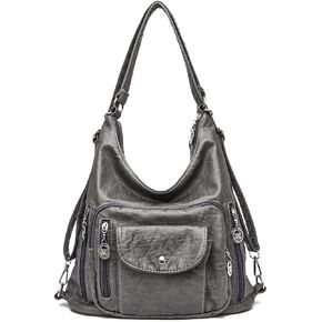 Convertible Backpack Purse for Women PU Leahter Handbag Fashion Hobo Multiple Pockets Tote Satchel Shoulder Bag