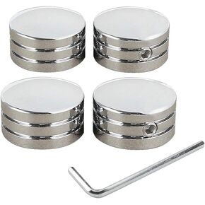 4x Motorcycle Head Bolt Covers Spark Plug Caps Case for Harley Sportster XL883 XL1200 Twin Cam Big Twin 1340 Evo (Chrome)
