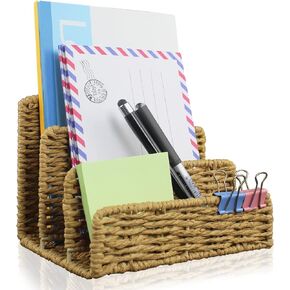 Desk Mail Organizer Small File Holders Letters Organizer Document Filing Folders Paper Organizer Mail Sorter for Office Desk Accessories