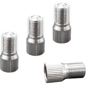 4PCS 19mm Valve Cap Stem Extenders, Screw-on Car Tire Valve Stem Extensions, Universal Nickle Plated Brass Wheel Tire Caps Extender Adapter for Car Truck Motorcycle Bike