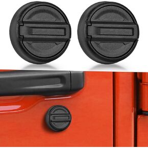Keyhole Covers for 2018-2024 Jeep Wrangler JL and Gladiator JT Front Door, Magnetic Keyhole Protection Accessories for Door Lock Covers