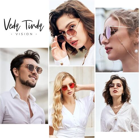 فيدا تيندا فيجن نظارات شمسية شبه بدون إطار للرجال والنساء مستقطبة باللون الأسود مربع دائري داكن ريترو 90s 70s نظارات شمسية للحماية من الأشعة فوق البنفسجية C02 in Kuwait