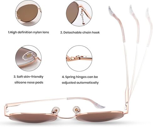 فيدا تيندا فيجن نظارات شمسية شبه بدون إطار للرجال والنساء مستقطبة باللون الأسود مربع دائري داكن ريترو 90s 70s نظارات شمسية للحماية من الأشعة فوق البنفسجية C02 in Kuwait