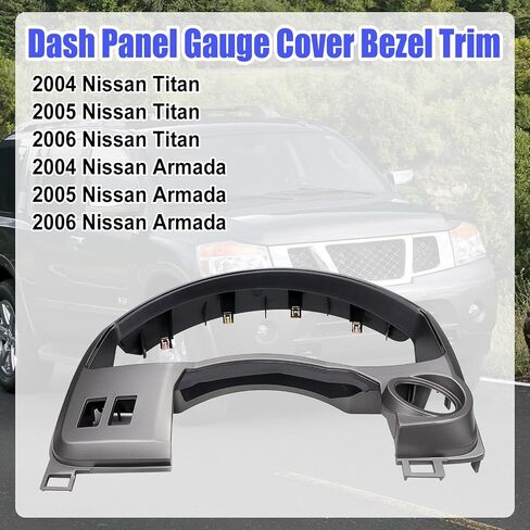 FEXON Dashboard Dash Bezel Trim Replacement Compatible with Nissan 2004-2006 Armada TITAN UV-resistant ABS Plastic Part Number #68240-7S000 in Saudi Arabia