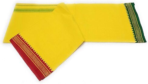 Kolakeer™ Men's Cotton Color Dhoti - 1.8 Mtrs South Indian Thalapathy Style Single Layer Dhoti Veshti Mundu in Saudi Arabia