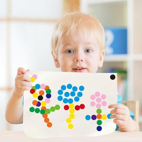 3500 PCS Color Coding Labels 3/4 Inch Colored Dot Stickers for Toddlers Office Student Classroom Home 10 Colors Round Stickers, 70 Labels/Sheet in Saudi Arabia