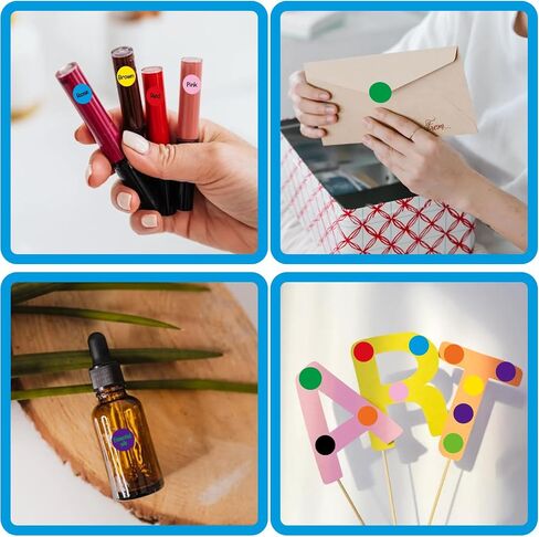 3500 PCS Color Coding Labels 3/4 Inch Colored Dot Stickers for Toddlers Office Student Classroom Home 10 Colors Round Stickers, 70 Labels/Sheet in Saudi Arabia