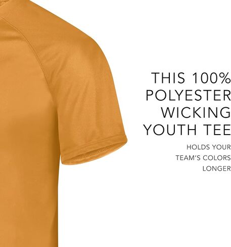 Augusta Sportswear Boys' Youth Attain Wicking Two-Button Baseball Jersey in Saudi Arabia