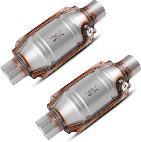 AUTOSAVER88 ATCC0017 2.25" Inlet/Outlet Universal Catalytic Converter with Heat Shield (EPA Compliant) in Saudi Arabia