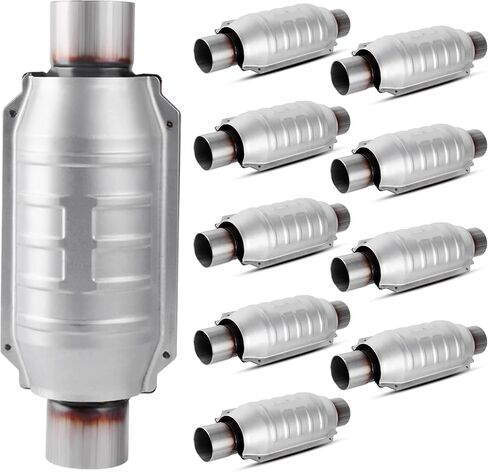AUTOSAVER88 ATCC0017 2.25" Inlet/Outlet Universal Catalytic Converter with Heat Shield (EPA Compliant) in Saudi Arabia