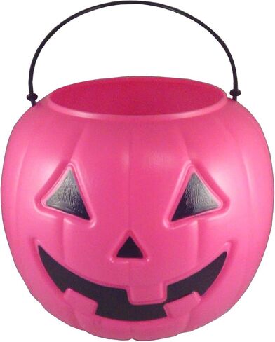 Halloween Pumpkin Jack O Lantern Candy Bucket (Pink) in Saudi Arabia
