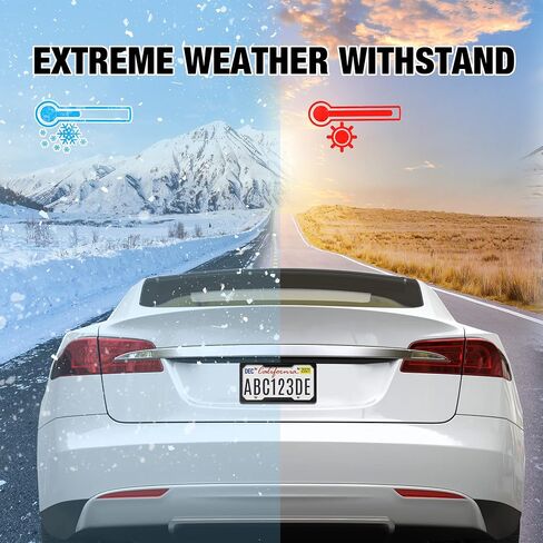 DURATECH Silicone License Plate Frames, Rust Proof Plate Cover for Car, Rattle Proof Plate Protector with Installation Tool Kits, Waterproof License Plate Holder for Extreme Weather (2Pc, Black) in Saudi Arabia