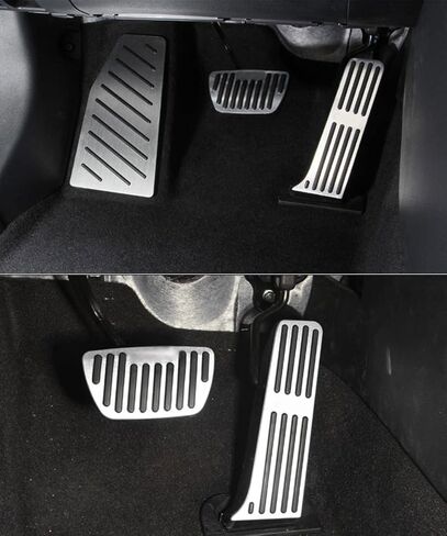 for Toyota RAV4 RAV 4 XA50 2019 2020 2021 Accessories Non-Slip Aluminum Alloy Pedal Cover Automatic Motor No Drill Brake Gas Rest Pedals Accelerator Accessories 3pcs (RED) in Saudi Arabia