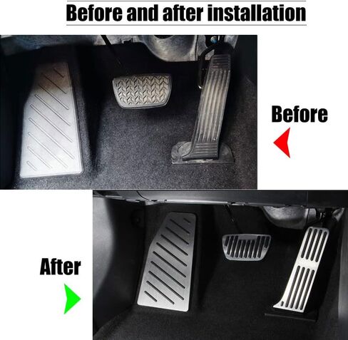 for Toyota RAV4 RAV 4 XA50 2019 2020 2021 Accessories Non-Slip Aluminum Alloy Pedal Cover Automatic Motor No Drill Brake Gas Rest Pedals Accelerator Accessories 3pcs (RED) in Saudi Arabia