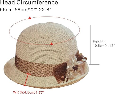 1920s Cloche Bucket-Hat-for-Women - Summer-Spring Church Derby-Hats Felt-Fedora Bowler-Hats for Cocktail Tea Party Wedding Beige in Kuwait
