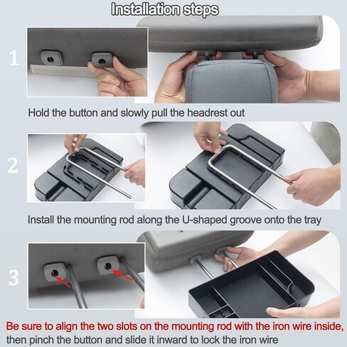 منظم مسند رأس المقعد الأمامي JDMCAR متوافق مع ملحقات 2011-2024 Ford F150 F250 F350 F450 F550 F650، صندوق تخزين حاوية العملات المعدنية مع حصيرة سيليكون غير قابلة للانزلاق - زخرفة سوداء (مقعد القفز فقط) in Kuwait