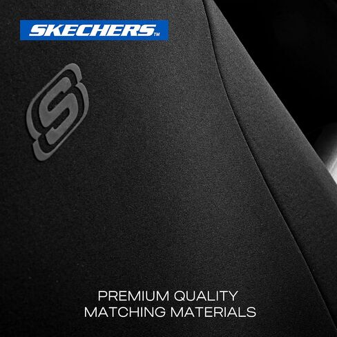 Skechers Car Seat Covers, Premium Breathable Mesh Seat Covers, Car Seat Covers Front Seats Airbag Compatible, Automotive Comfort & Protection for Most Cars, Vans, Trucks, SUVs (Two Front, Black) in Saudi Arabia