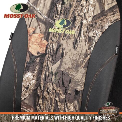 أغطية مقاعد مموهة أمامية من Mossy Oak بظهر منخفض - مصنوعة من نسيج أكسفورد الممتاز المقاوم للتمزق، متوافقة مع الوسادة الهوائية، تناسب معظم مقاعد الدلو - منتج مرخص رسميًا in Saudi Arabia