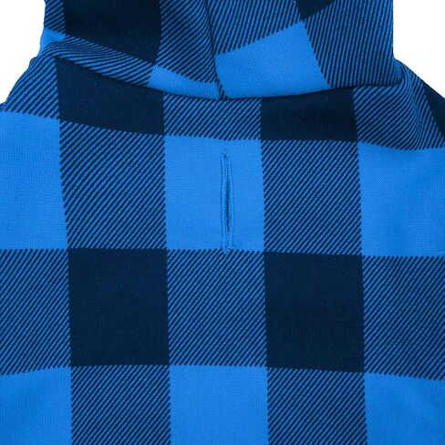 KOOLTAIL Plaid Dog Hoodie Pet Clothes Sweater with Hat and Pocket for Small Medium Large Size Dogs, Soft Winter Warm Dog Cold Weather Coat, Fleece Fall Dog Hooded Sweatshirt for Puppy Cats, Red XL in Kuwait
