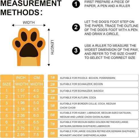 Dog Boots for Large Dogs, Medium Dogs and paw Guards for Snowy Winters, hot Summer Roads, Waterproof Rainy Days, Outdoor Walking, and Non-Slip Indoor Hard Surfaces 4 Pieces in Kuwait